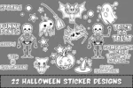 Halloween sticker designs