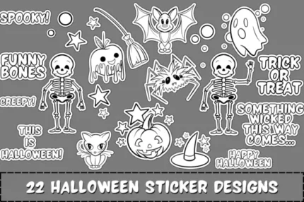 Halloween sticker designs